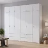Распашной шкаф для одежды Doros Лукас Белый 3+3 ДСП 270х50х240 (42005114)