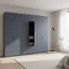 Распашной шкаф для одежды Doros Лукас Графит 3+3 ДСП 270х50х240 (42005117)