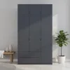 Распашной шкаф для одежды Doros Лукас Графит 3ДСП 135х50х240 (80737801)