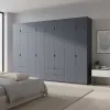Распашной шкаф для одежды Doros Лукас Графит 4+4 ДСП 340х50х240 (42005141)