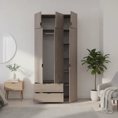 Распашной шкаф для одежды Doros Лукас Канноло/Канноло 3 ДСП 120х50х240 (44900368)