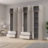 Распашной шкаф для одежды Doros Лукас Кашемир 3+4 ДСП 280х50х240 (42005120)