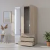 Шафа для одягу Doros Гелар Дуб сонома 2ДСП/Дзеркало 116.5х49.5х203.4 (42002156)