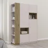 Шафа для одягу з нішою та етажеркою Doros Дейл Кашемір/Дуб Артизан 2 ДСП 143.2х52х220 (42005155)