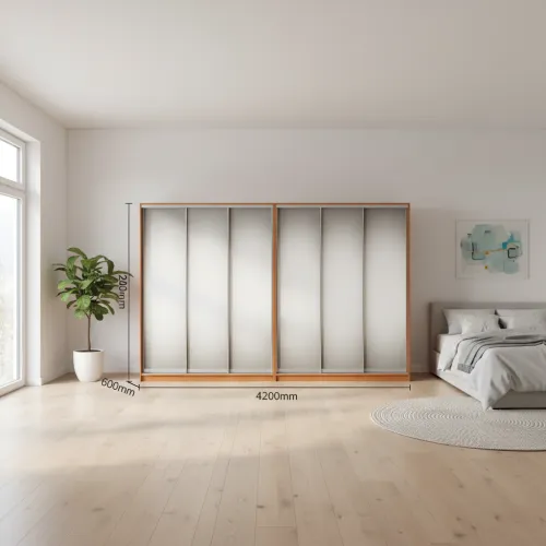 Шафа-купе 6-ти дверна Стандарт 4200×600×2400 мм