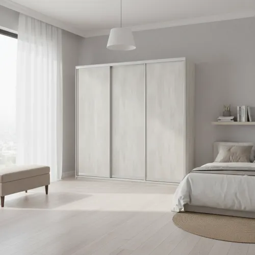 Шкаф купе Doros Сити Лайт Белое дерево 3 ДСП 225х60х225 (42002005)