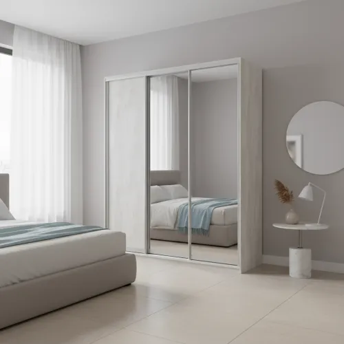 Шкаф купе Doros Сити Лайт Белое дерево 3 Зеркала 180х60х225 (42002045)