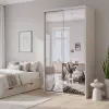 Шафа купе Сіті Лайт Кашемір 2 Дзеркала 120х60х225 (80736341)