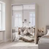 Шафа купе Сіті Лайт Кашемір 2 Дзеркала 150х45х225 (80736362)