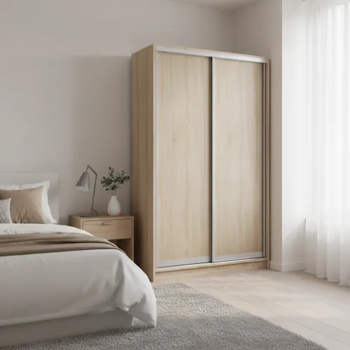 Шафа-купе дводверна 1400×450×2400 мм Дуб Сонома ДСП EШК 2.1.24.45.14