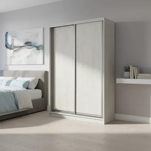 Шафа-купе дводверна 1500×450×2100 мм Ясен Серфсайд ЧистийК024ДСП EШК 2.2.21.45.15