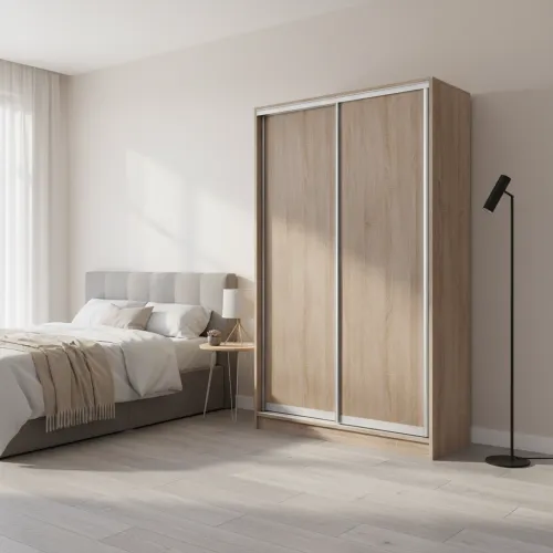 Шафа-купе дводверна 1500×450×2400 мм Дуб Вінтаж оксид ДСП EШК 2.2.24.45.15