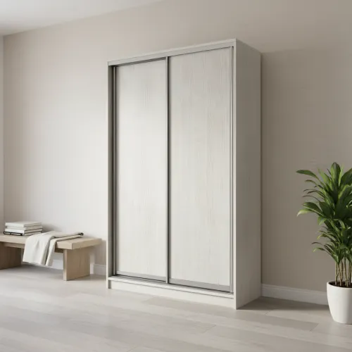 Шафа-купе дводверна 1500×450×2400 мм Ясен Серфсайд ЧистийК024 ДСП EШК 2.3.24.45.15