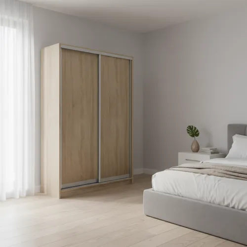 Шафа-купе дводверна 1600×450×2400 мм Дуб Сонома ДСП EШК 2.1.24.45.16