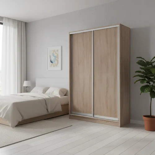 Шафа-купе дводверна 1600×450×2400 мм Дуб Вінтаж оксид ДСП EШК 2.2.24.45.16