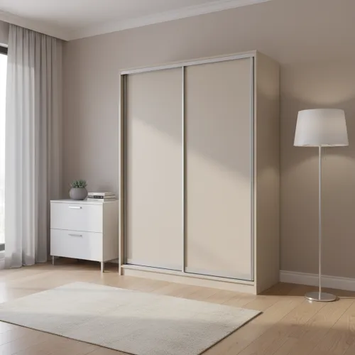 Шафа-купе дводверна 1600×600×2100 мм Кашемір ДСП EШК 2.3.21.60.16.1