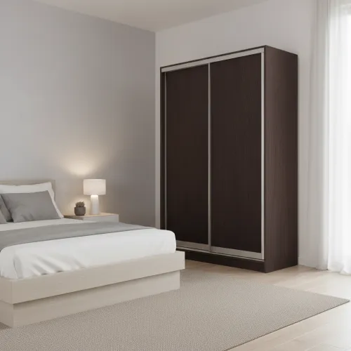 Шафа-купе дводверна 1600×600×2400 мм Дуб Венге магія ДСП EШК 2.2.24.60.16