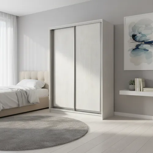 Шафа-купе дводверна 1700×450×2100 мм Ясен Серфсайд ЧистийК024 ДСП EШК 2.3.21.45.17