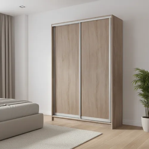 Шкаф-купе двухдверный 1700х450х2400 мм Дуб Винтаж оксид ДСП EШК 2.2.24.45.17