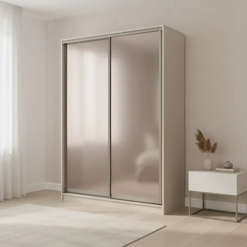 Шафа-купе дводверна 1700×600×2400 мм Кашемір Дзеркало EШК 2.2.24.60.17.1