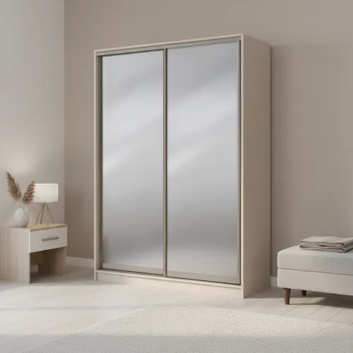 Шафа-купе дводверна 1700×600×2400 мм Кашемір Дзеркало EШК 2.2.24.60.17.2