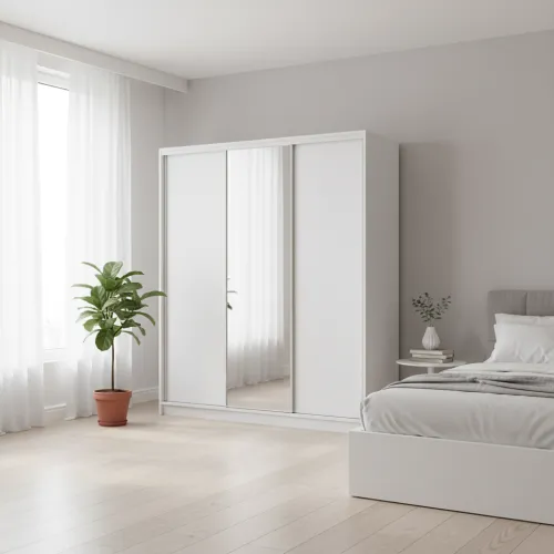 Шкаф-купе трехдверный 1800х600х2100 мм белыйбелый EШК 3.2.21.60.18