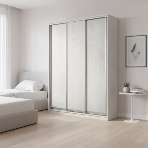 Шкаф-купе трехдверный 2000х450х2700 мм Ясень Серфсайд чистый К024 ДСП EШК 3.3.27.45.20