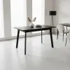Стіл Етна 120(+40)*75 чорний метал/мармур чорний