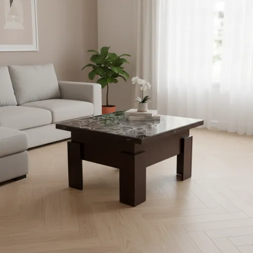 Стіл-трансформер Дельта (скло) венге