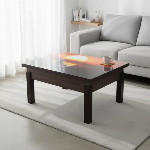 Стіл-трансформер Флай венге+скло (закат) fp-1010