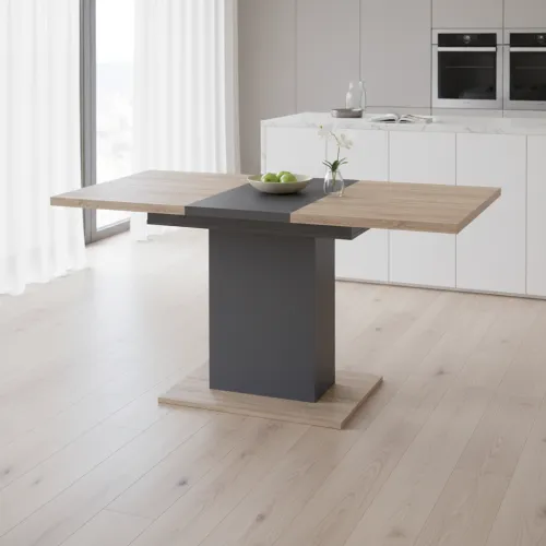 Столовий стіл Doros Бостон Дуб Cонома / Графіт 150х70х79 (81339362)