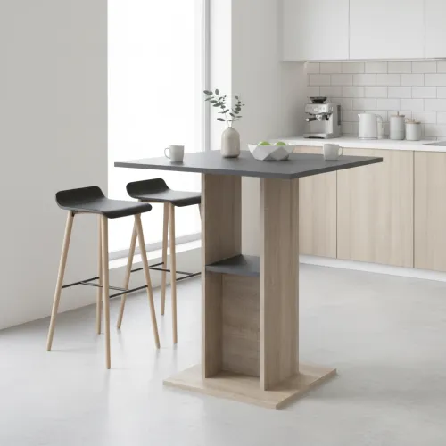 Столовий стіл Doros Коуд Дуб сонома/Графіт 70х70х74 (41510132)