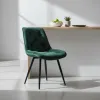 Стілець M-48 смарагдовий велюр + чорний