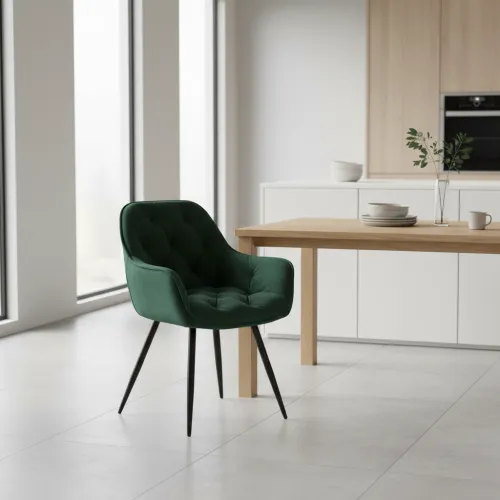Стул M-65 изумрудный велюр + черный
