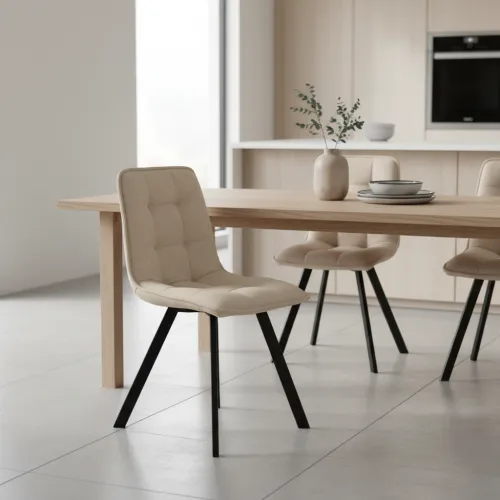 Стілець M-70 айворі + чорний