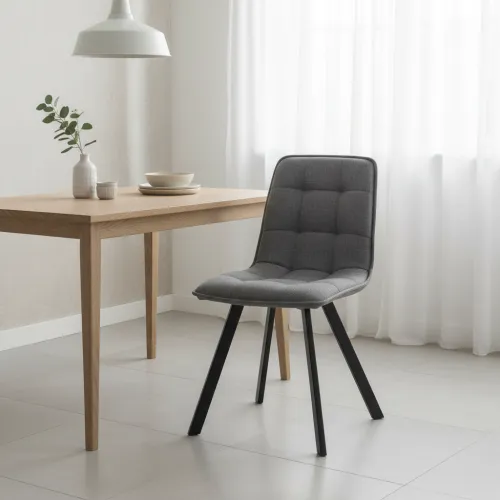 Стілець M-70 сірий + чорний