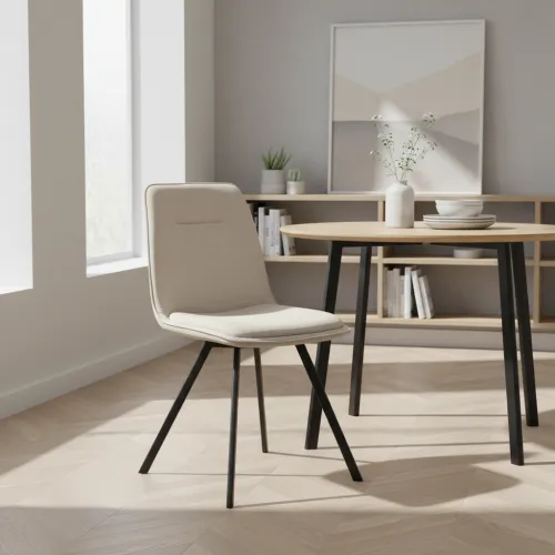 Стілець M-71 айворі + чорний