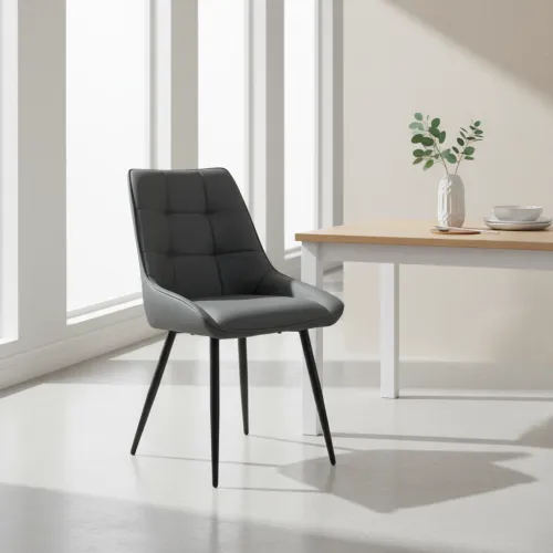 Стілець M-75 сірий + чорний