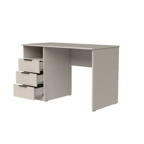 Стол письменный СП1 3Я 750х1100х500 мм корпус ДСП Кашемир фасад МДФ краска NCS S 2002-Y50R (Шелковистый мат) фрезерование Плаше Гросс