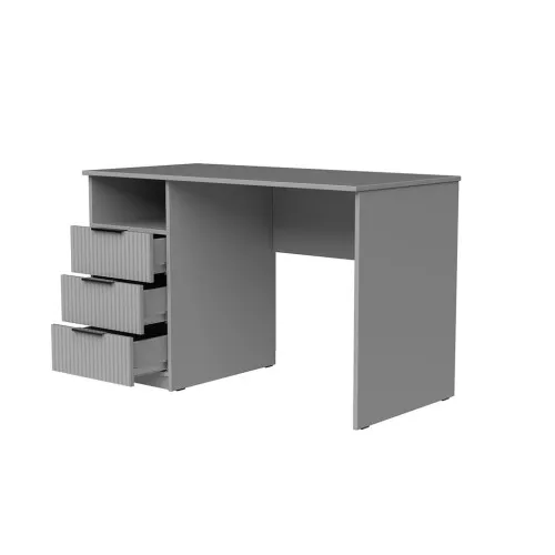 Стол письменный СП1 3Я 750х1100х500 мм корпус ДСП Серая Мышка фасад МДФ краска RAL7004 (Серый) фрезерование Плаше Гросс