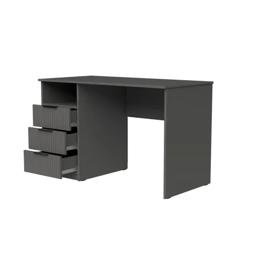 Стол письменный СП1 3Я 750х1100х500 мм корпус ДСП Серый Графит фасад МДФ краска RAL7012 (Серый) фрезерование Плаше Гросс
