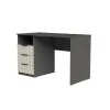 Стол письменный СП1 3Я 750х1100х500 мм корпус ДСП Серый Графит фасад МДФ краска RAL9001 (Свет-беж) фрезерование Плаше Гросс