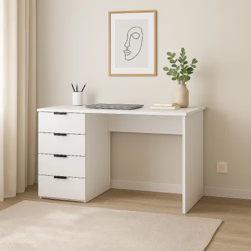 Стол письменный СП2 4Я 750х1300х500 мм ДСП Белый