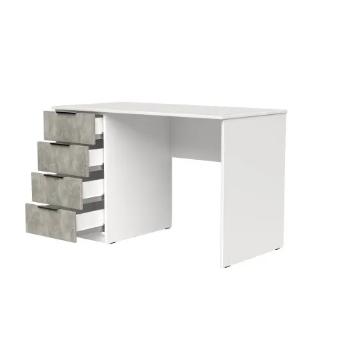 Стол письменный СП2 4Я 750х1300х600 мм корпус ДСП Белый фасад ДСП Ателье Светлый