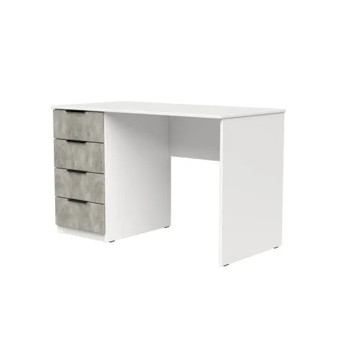 Стол письменный СП2 4Я 750х1300х600 мм корпус ДСП Белый фасад ДСП Ателье Светлый