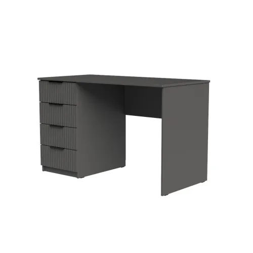 Стол письменный СП2 4Я 750х1300х600 мм корпус ДСП Серый Графит фасад МДФ краска RAL7012 (Серый) фрезерование Плаше Гросс