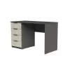 Стол письменный СП2 4Я 750х1300х600 мм корпус ДСП Серый Графит фасад МДФ краска RAL9001 (Свет-беж) фрезерование Плаше Гросс