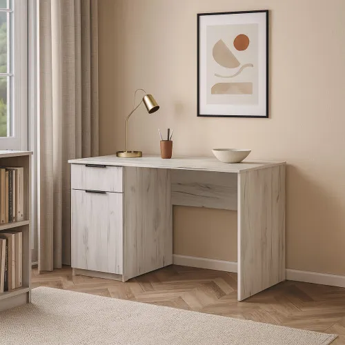 Стол письменный СП3 1Я1Д 750х1200х500 мм ДСП Дуб Крафт Белый