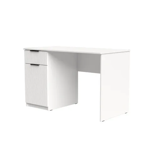 Стол письменный СП3 1Я1Д 750х1100х600 мм корпус ДСП Белый фасад МДФ краска RAL9003 (Белый) фрезерование Плаше Гросс
