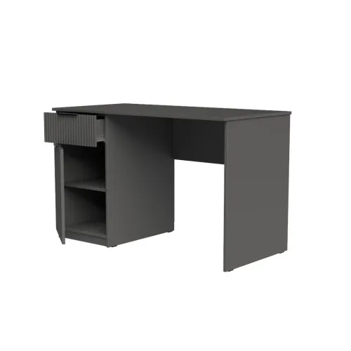 Стол письменный СП3 1Я1Д 750х1100х600 мм корпус ДСП Серый Графит фасад МДФ краска RAL7012 (Серый) фрезерование Плаше Гросс